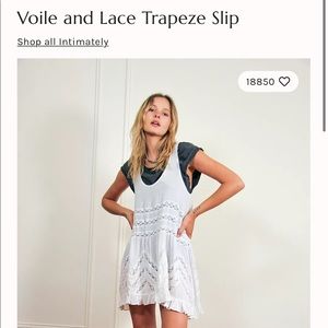 Free People Voile and Lace Trapeze Slip